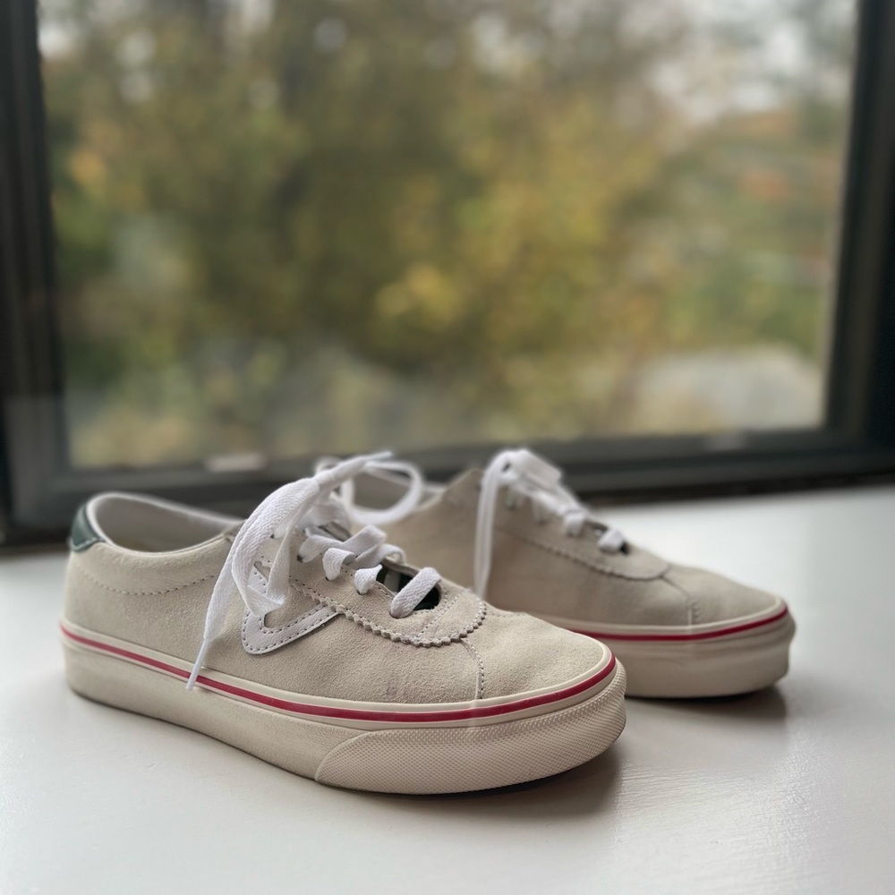 Vans SK8-Low Suede (white/green/red)
